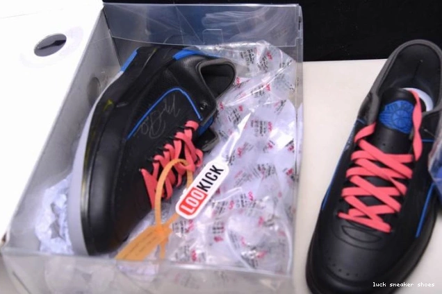 Reps LUCY 2 Low Retro Jordan Off-White Black Blue SP DJ4375-004 0805